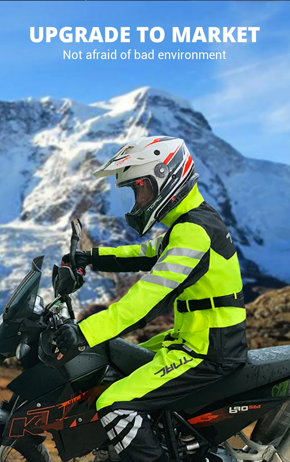 Reflective Waterproof Motorcycle Raincoat Suit ATHLEXES