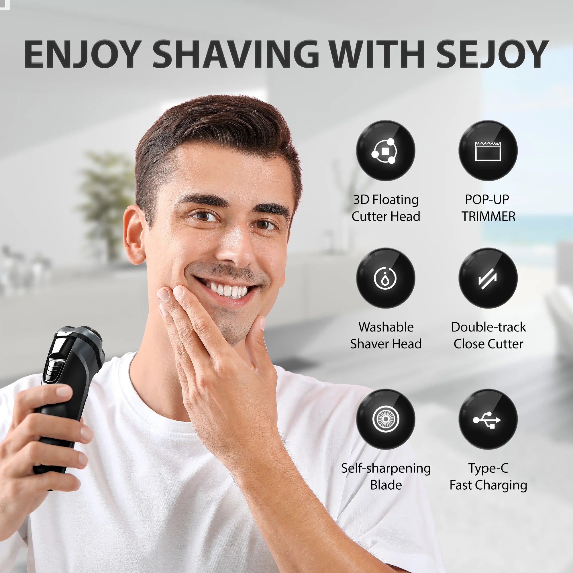 Sejoy 5W 2 in 1 Rotary Shaver & Trimmer Machine ATHLEXES