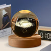 Galactic Saturn Crystal Ball with Wooden Base ATHLEXES