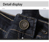 Classic Slim Fit Black Biker Jeans for Men ATHLEXES