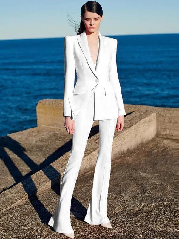 ChicRunway Women's Blazer and Flare Pants Set ATHLEXES