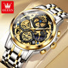 OLEVS Luxury Waterproof Gold Skeleton Watch ATHLEXES