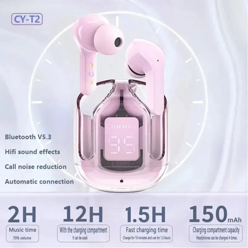 T2 HiFi Wireless Earphones with LED Power Display ATHLEXES
