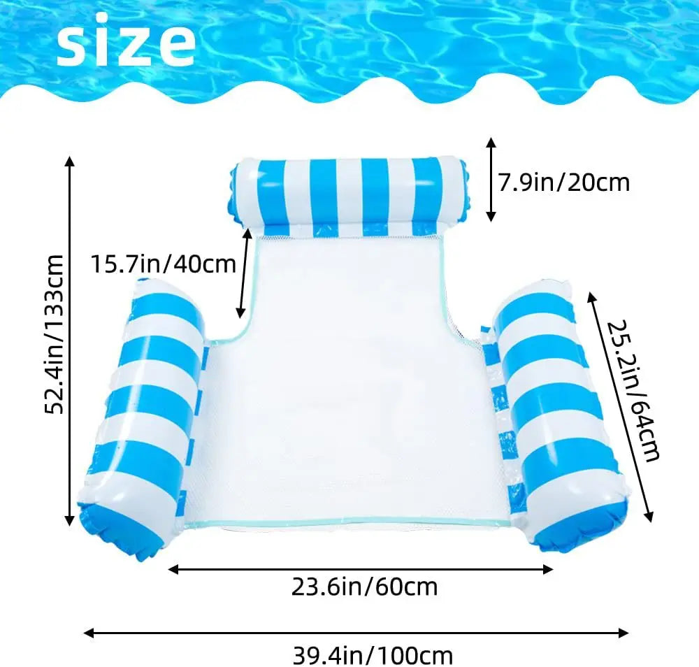 LuxeWater Hammock Inflatable Pool Float Bed ATHLEXES