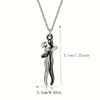 Chic Black Hug Pendant Necklace for Couples ATHLEXES