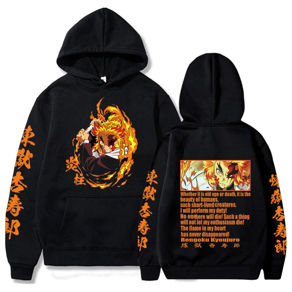 Demon Slayer Anime Hoodie Tomioka Giyuu Printed Sweatshirt ATHLEXES