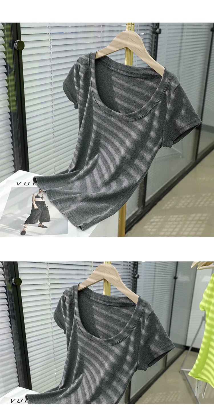 AOSSVIAO 100% Cotton Womenâ??s Slim Fit Tees ATHLEXES