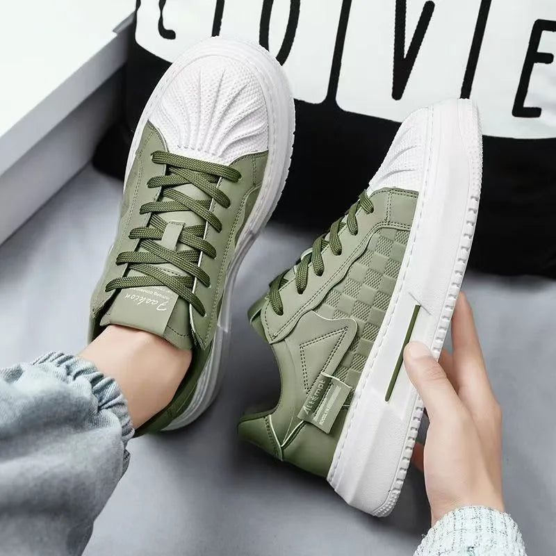 RetroCraft Men's Leather Platform Sneakers ATHLEXES