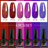 NailArt Pro 6pc UV Gel Polish Kit for Manicure ATHLEXES