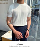 Korean Business Casual Summer Knit T-Shirt for Men ATHLEXES