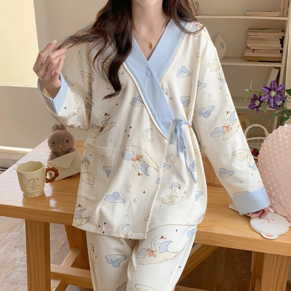 Elegant Maternity Nursing Pajama Set ATHLEXES