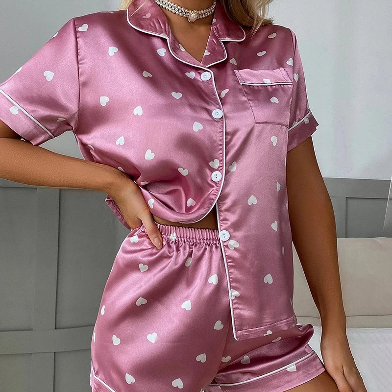 Women's Luxury Satin Pajama Set ATHLEXES