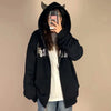 Devil Chic Zipper Hoodie for Stylish Women ATHLEXES
