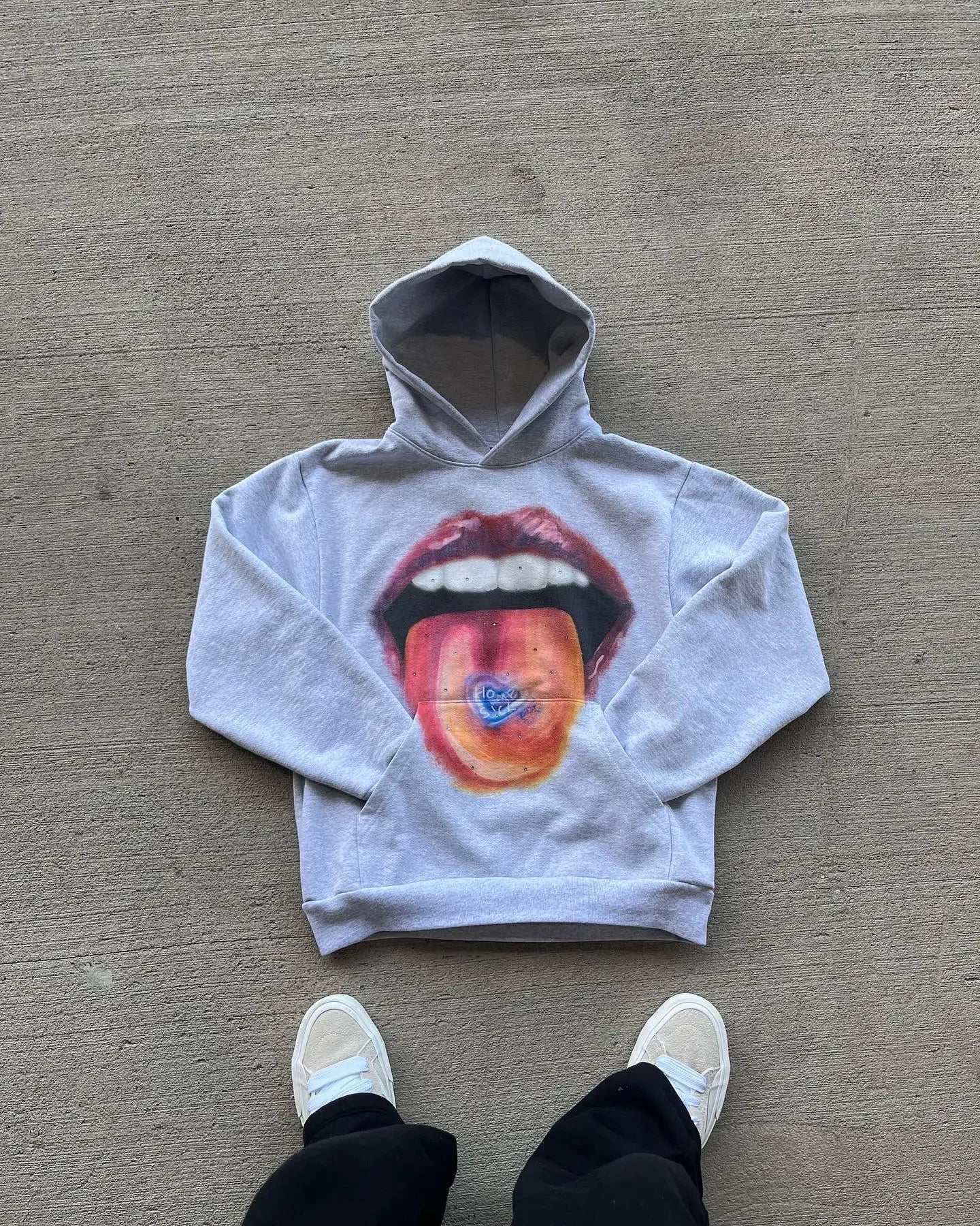 Big Lips Y2K Oversized Hoodie for Trendsetters ATHLEXES