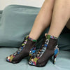 Hollow Mesh Peep Toe Stilettos: Summer High Heel Fashion ATHLEXES