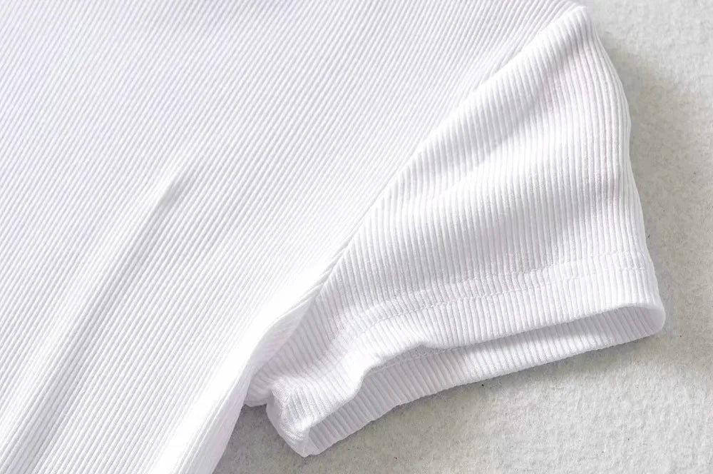 Summer Sexy O-neck Crop Top for Women ATHLEXES