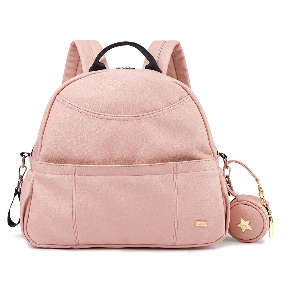 ChicBlack PU Diaper Backpack for Stylish Moms ATHLEXES