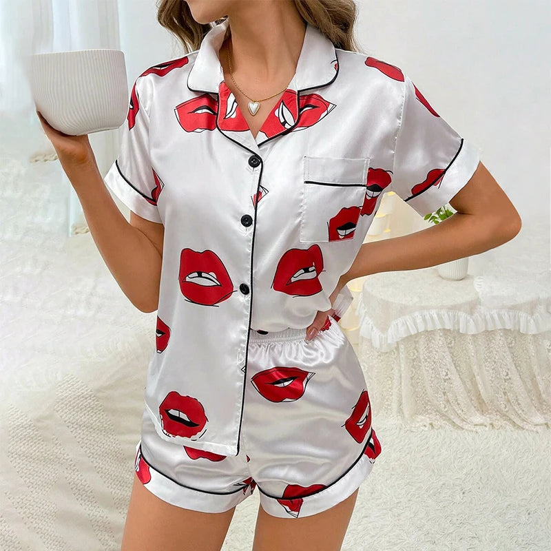 Women's Luxury Satin Pajama Set ATHLEXES