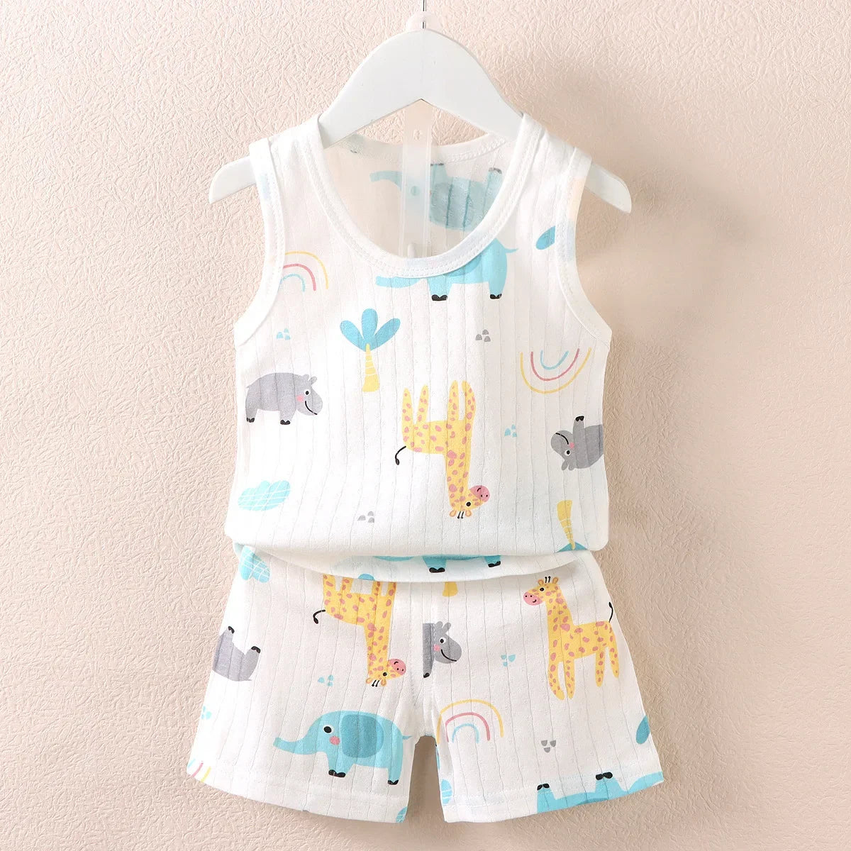 Cartoon Adventure Summer Pajamas Set for Kids ATHLEXES