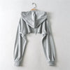Chic Y2K Irregular Crop Hoodie for Trendy Women ATHLEXES