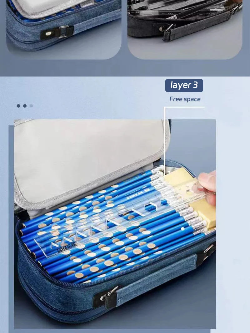 ElitePro Portable Pencil Case with Multi Compartments ATHLEXES