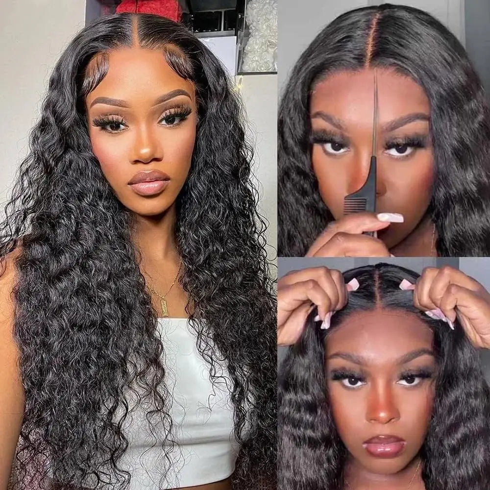 GlamWave Glueless Deep Wave Human Hair Wig ATHLEXES