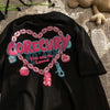 Harajuku Love Print Oversized Women's Graphic Tee Shirt ATHLEXES