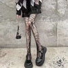 Gothic Spider Web Silk Tights for Alternative Fashion Women ATHLEXES