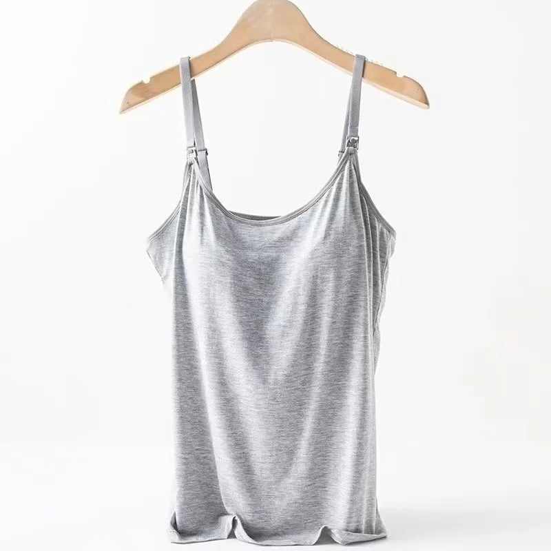 Summer Maternity Nursing Sling Vest with Chest Pad ATHLEXES