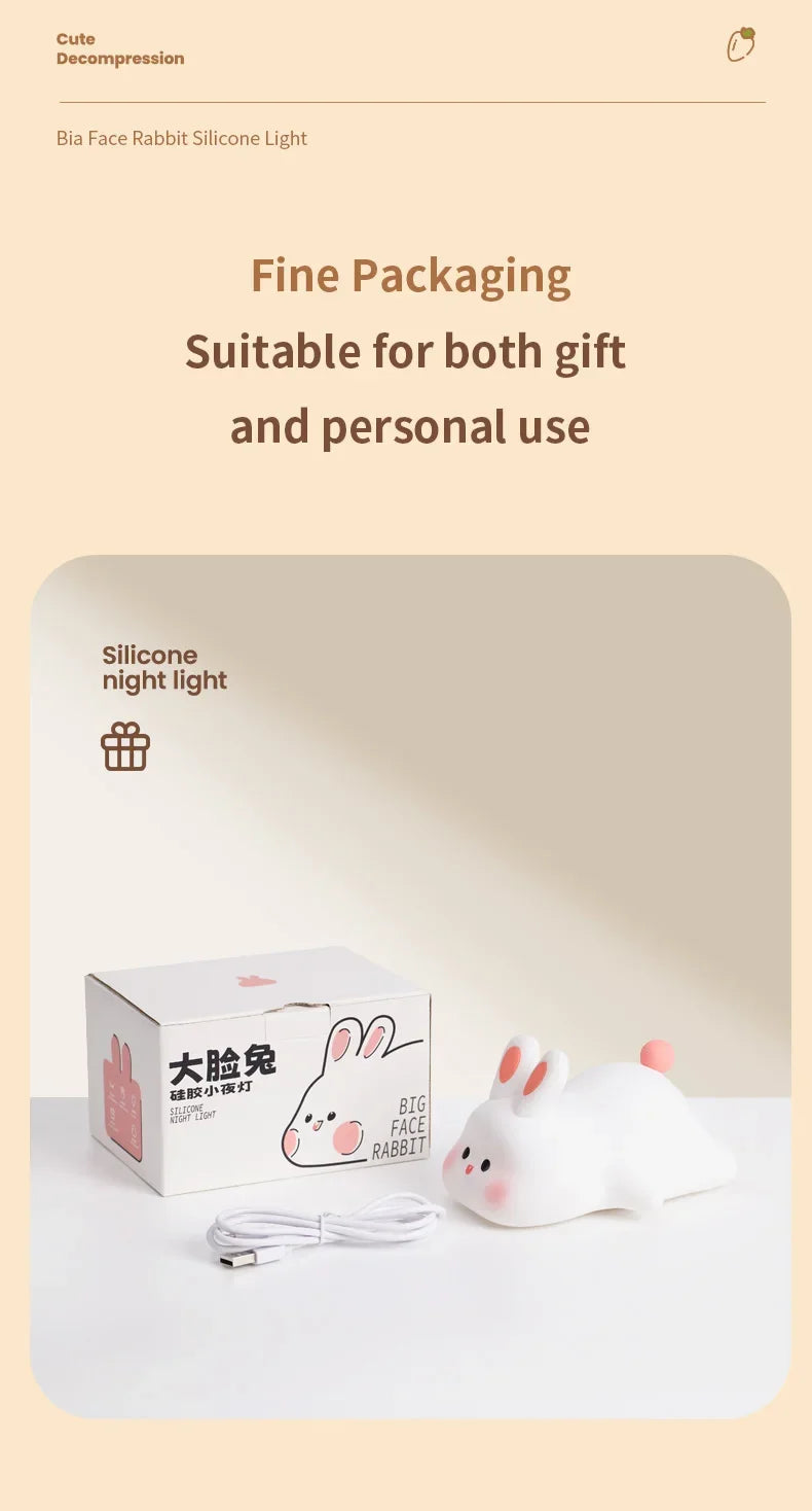 Cute Rabbit LED Night Light for Kids ATHLEXES