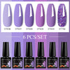 NailArt Pro 6pc UV Gel Polish Kit for Manicure ATHLEXES