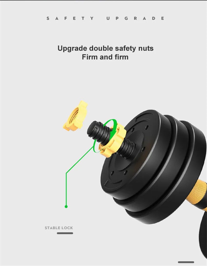 ForgeFit Adjustable Dumbbell With 40cm Connecting Rod Can Be Use As Barbell for Men Exercise Equipment Detachable ATHLEXES