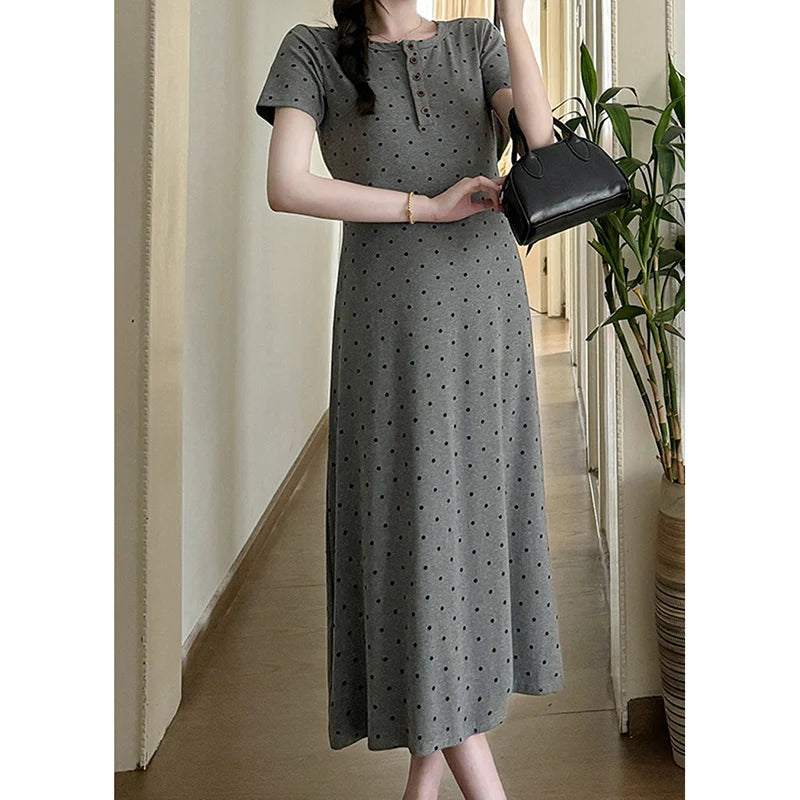EVNISI Classic Polka Dot Maternity Dress ATHLEXES