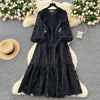 Chic French Lace Ruffle Dress for Women ATHLEXES