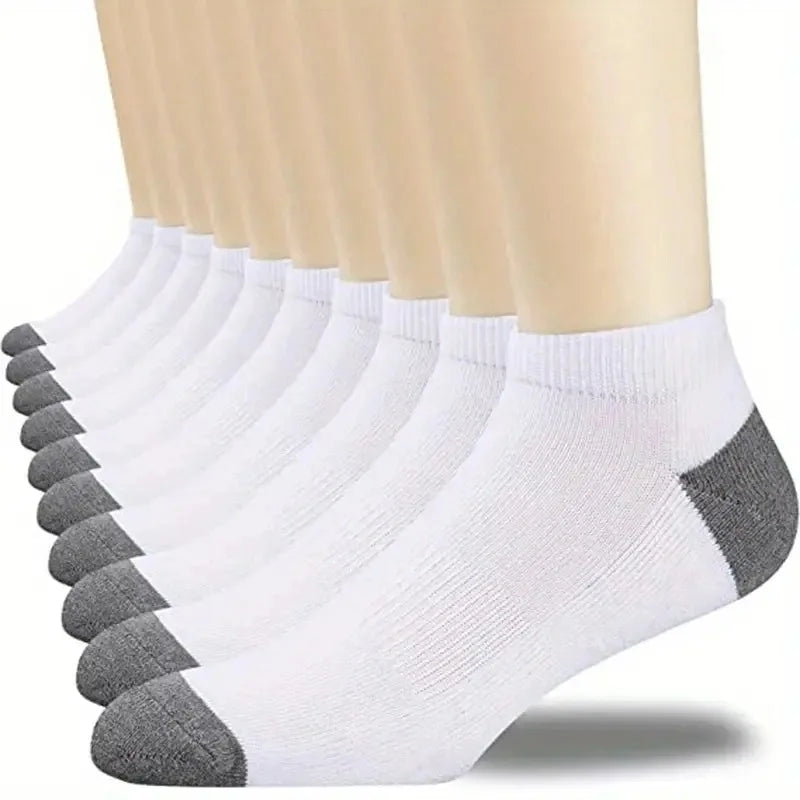 BreatheEasy Men's Ankle Socks 10 Pair Set ATHLEXES