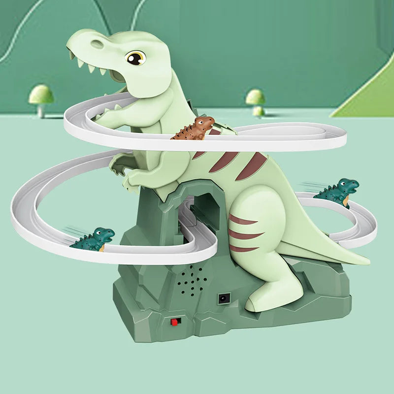 DinoSlide Music Toy Set with Puzzle Cars ATHLEXES