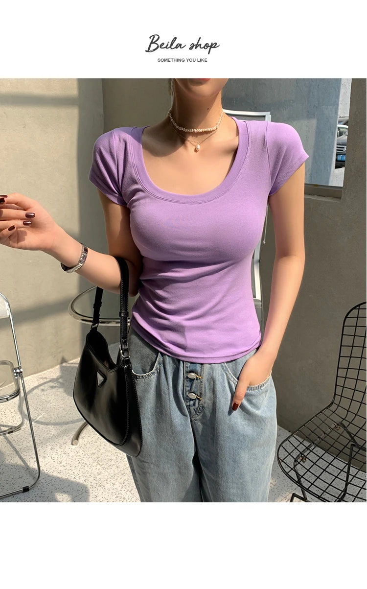 AOSSVIAO 100% Cotton Womenâ??s Slim Fit Tees ATHLEXES