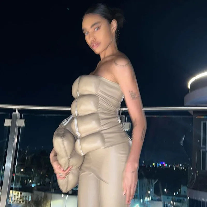 Goddess Glam Metallic Corset Top ATHLEXES