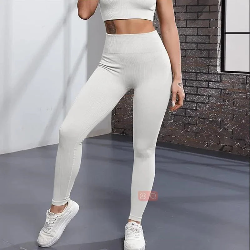 Premium High Waist Seamless Knit Yoga Leggings for Women ATHLEXES