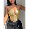 Goddess Glam Metallic Corset Top ATHLEXES
