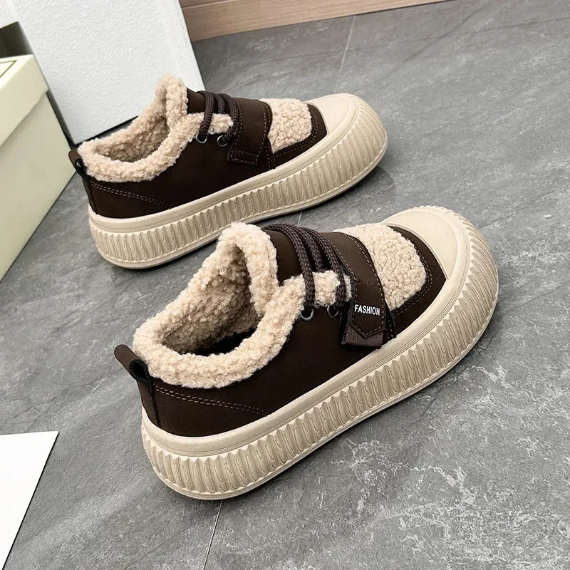 CozyFur Luxe Winter Lace-Up Sneakers ATHLEXES