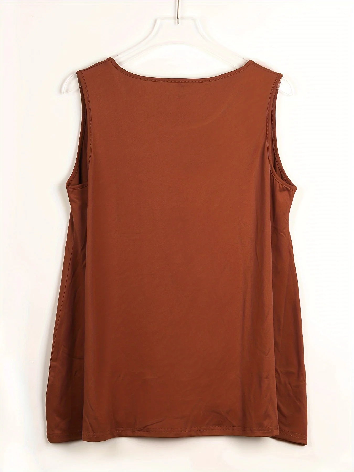 Plus Size Casual Crew Neck Sleeveless Tank Top ATHLEXES