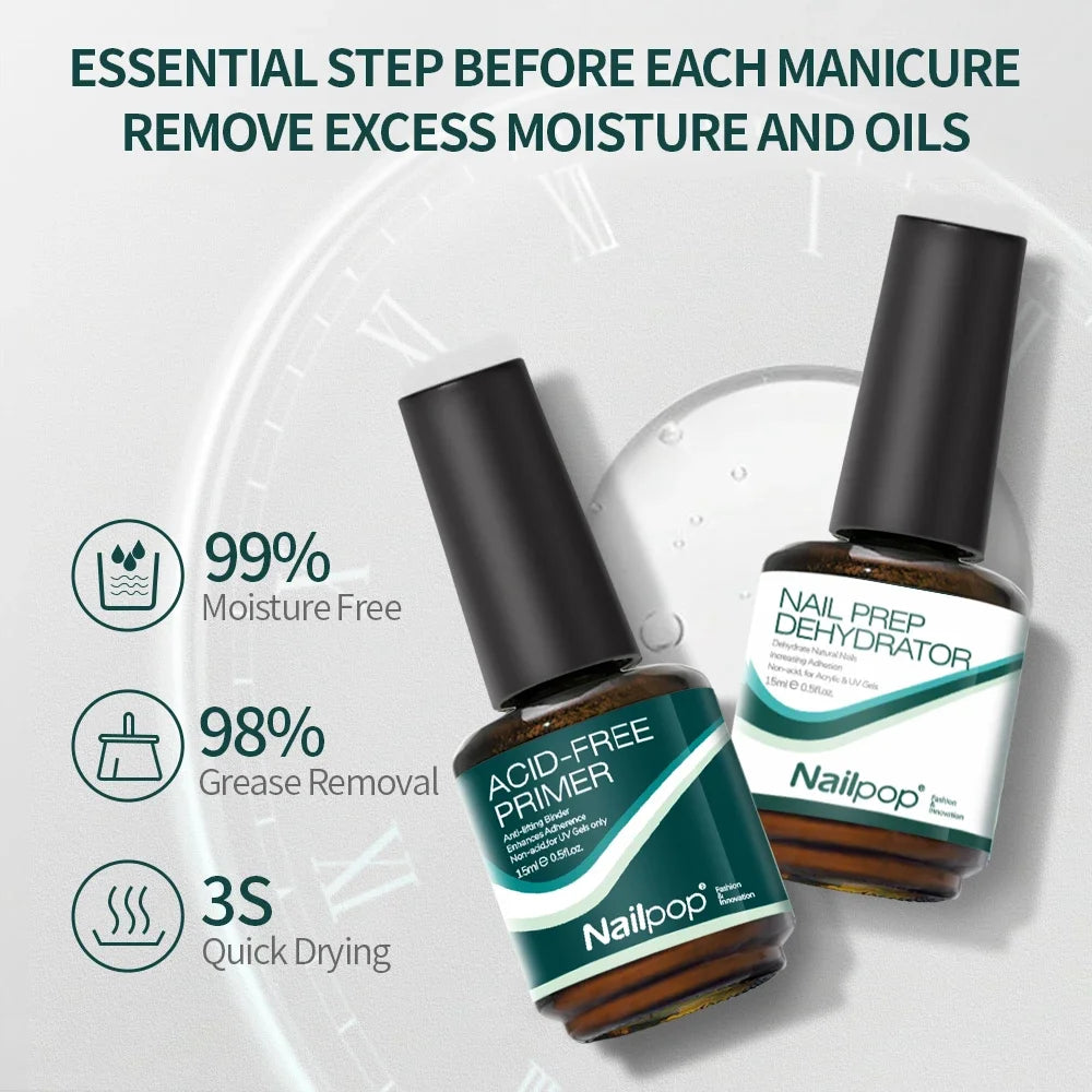 Nailpop Acid-Free Nail Prep & Dehydrator Set ATHLEXES