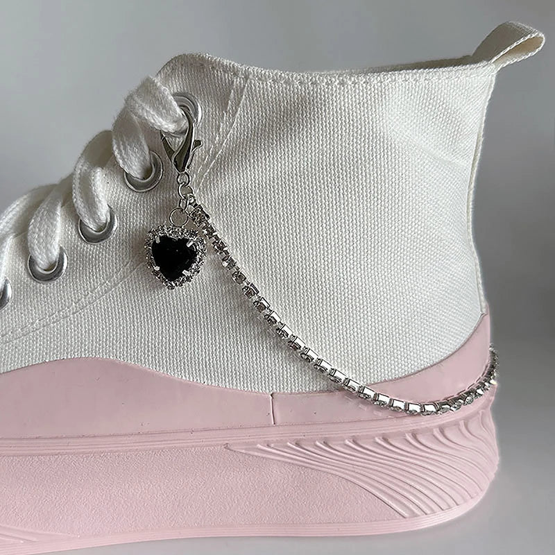 Chic Heart Tassel Boot Shoe Chain Jewelry for Trendy Sneakers ATHLEXES
