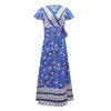 Chic V Neck Summer Slit Maxi Dress for Women ATHLEXES