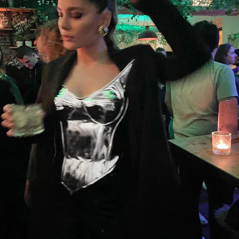 Goddess Glam Metallic Corset Top ATHLEXES