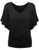 Chic Summer V-Neck Batwing Tee for Women S-5XL ATHLEXES