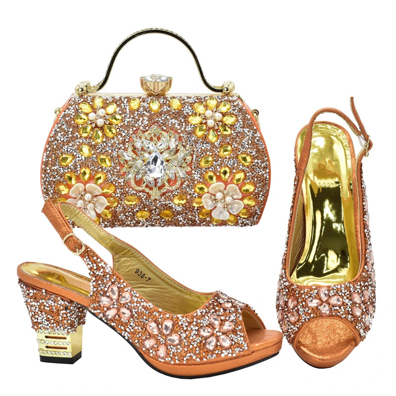 Radiant Rhinestone Italian Shoe and Bag Set 2024 ATHLEXES
