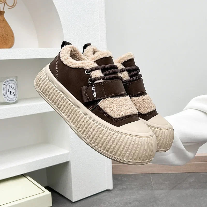 CozyFur Luxe Winter Lace-Up Sneakers ATHLEXES