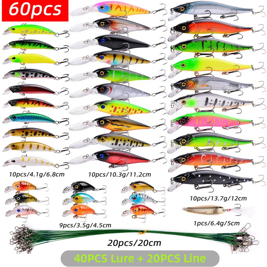 Elite Mixed Fishing Lure Kit - Crankbait & More ATHLEXES